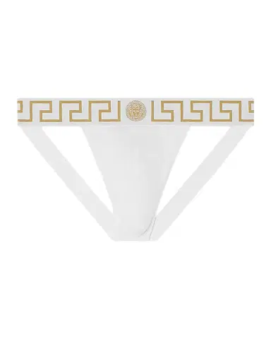 Versace Men's Medusa Stretch-Cotton Jock Strap | Thumbnail 1 Versace Men's Medusa Stretch-Cotton Jock Strap | Thumbnail 1