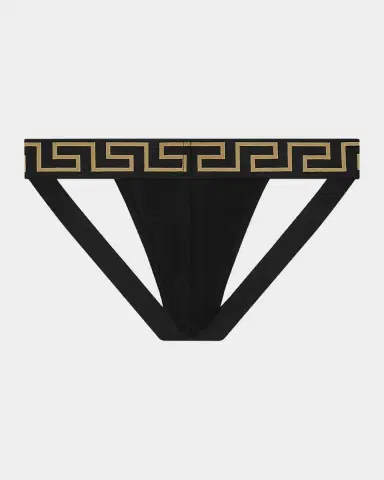 Versace Men's Medusa Stretch-Cotton Jock Strap | Thumbnail 3 Versace Men's Medusa Stretch-Cotton Jock Strap | Thumbnail 3