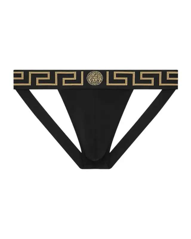 Versace Men's Medusa Stretch-Cotton Jock Strap