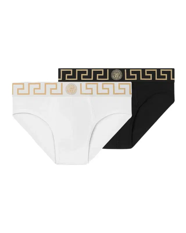 Versace Men's Medusa Key Jersey Brief 2-Pack