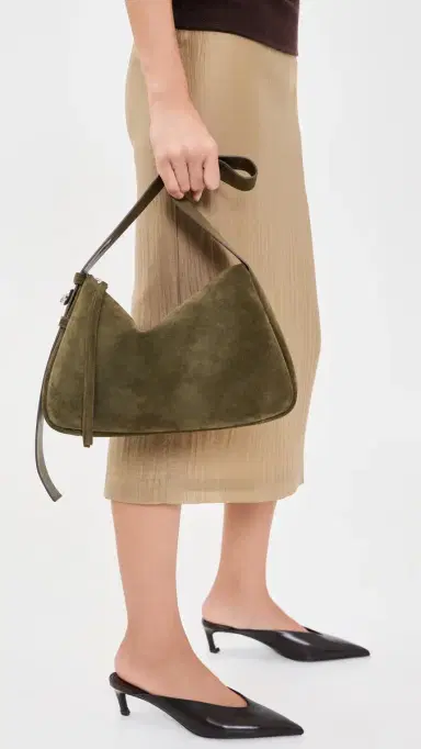Tory Burch Romy Suede Shoulder Bag Leccio One Size | Thumbnail 3 Tory Burch Romy Suede Shoulder Bag Leccio One Size | Thumbnail 3