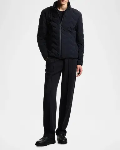 Emporio Armani Chevron-Quilted Nylon Down Jacket | Thumbnail 2