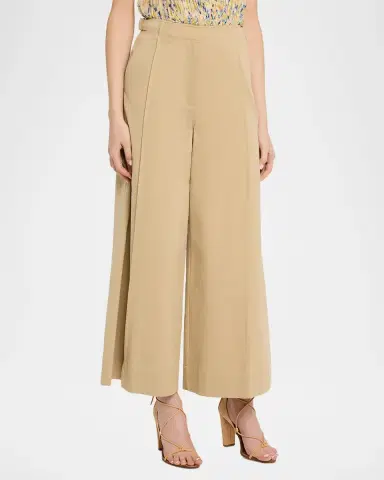 Ulla Johnson Sascha Cropped Wide-Leg Cotton Trousers | Thumbnail 4