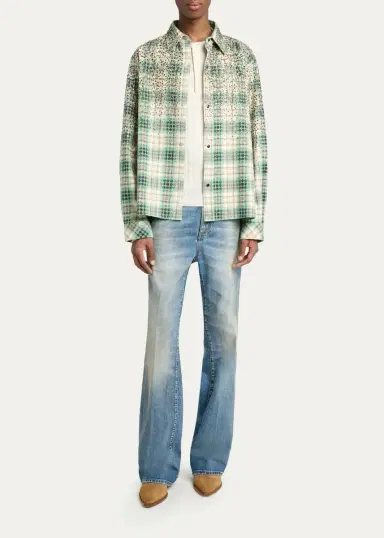 AMIRI Men's MA Fit Faded Denim Jeans | Thumbnail 2