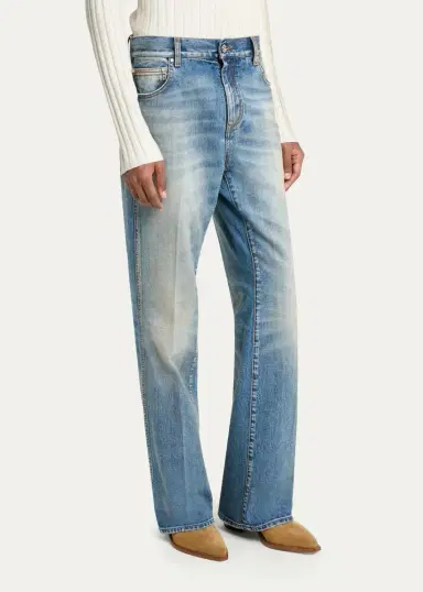 AMIRI Men's MA Fit Faded Denim Jeans | Thumbnail 4