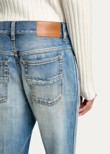 AMIRI Men's MA Fit Faded Denim Jeans | Thumbnail 5