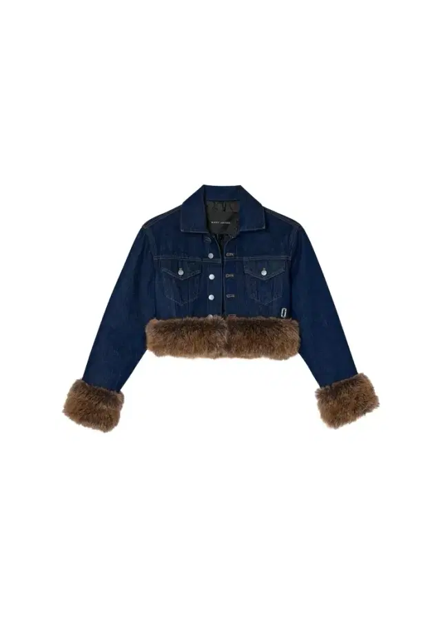 Marc Jacobs Faux-Fur-Trim Shrunken Trucker Jacket