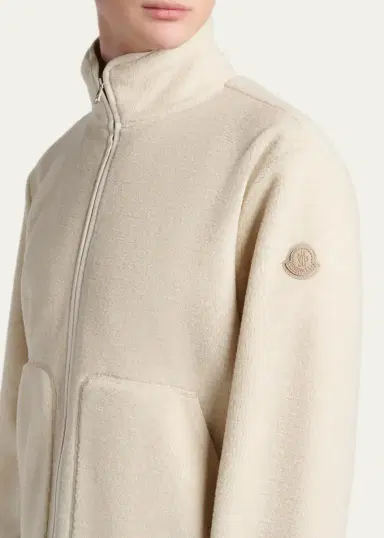 Moncler Men's Fleece Stand Collar Full-Zip Cardigan | Thumbnail 5