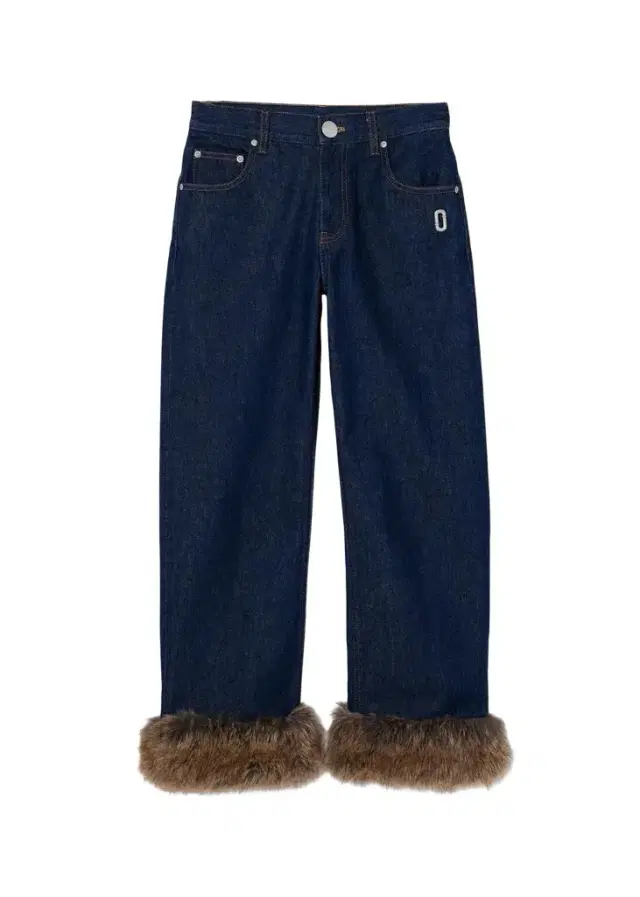 Marc Jacobs Faux-Fur-Trimmed Crop Jeans