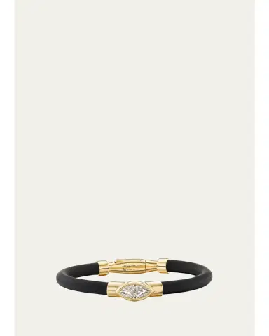 Uniform Object 18K Carbon Bracelet with Marquise Diamond | Thumbnail 1