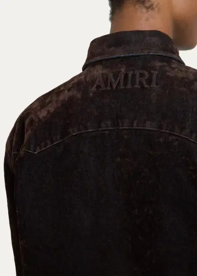 AMIRI Men's Flock Denim Western Shirt | Thumbnail 6