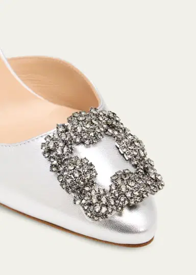 Manolo Blahnik 70mm Carolyne Metallic Leather Buckle Pumps | Thumbnail 4 Manolo Blahnik 70mm Carolyne Metallic Leather Buckle Pumps | Thumbnail 4