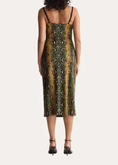 Diane von Furstenberg Claudia Snakeskin-Print Midi Slip Dress | Thumbnail 2