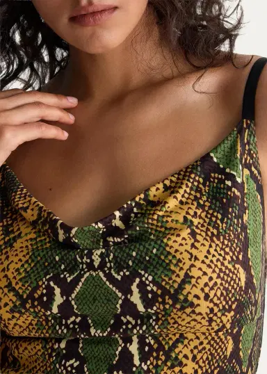 Diane von Furstenberg Claudia Snakeskin-Print Midi Slip Dress | Thumbnail 3