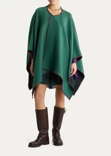 Etro Reversible Jacquard Cape | Thumbnail 2