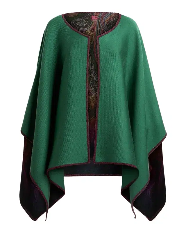 Etro Reversible Jacquard Cape