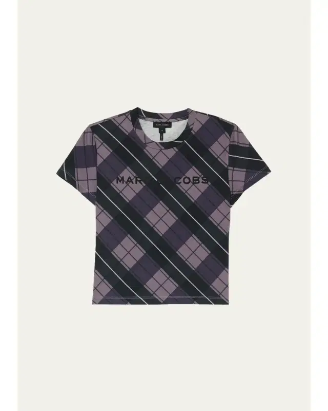 Logo Checked Cotton T-Shirt