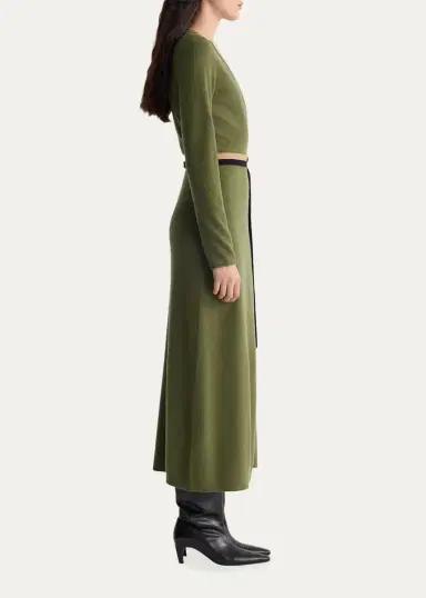 Diane von Furstenberg Bellina Wrap-Front Midi Sweater Dress | Thumbnail 4