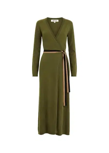Diane von Furstenberg Bellina Wrap-Front Midi Sweater Dress | Thumbnail 1