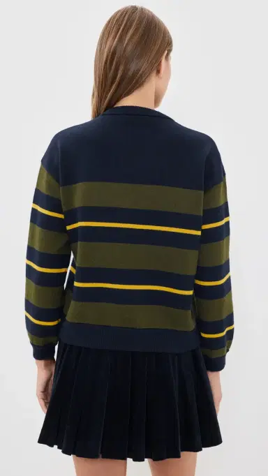 Sea Mina Novelty V Neck Sweater Green | Thumbnail 3