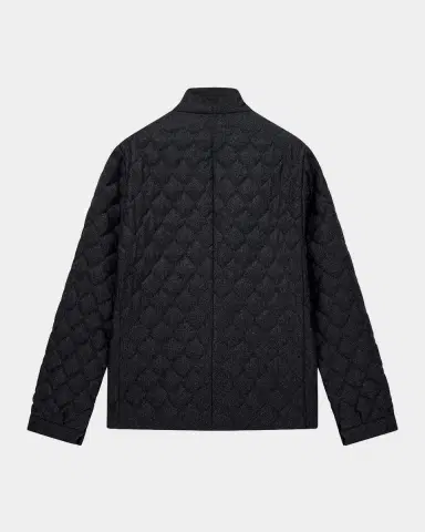 Emporio Armani Men's Wool Quilted Stand-Collar Jacket | Thumbnail 2