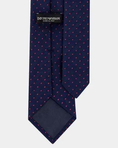 Emporio Armani Micro-Diamond Grid Silk Tie | Thumbnail 2