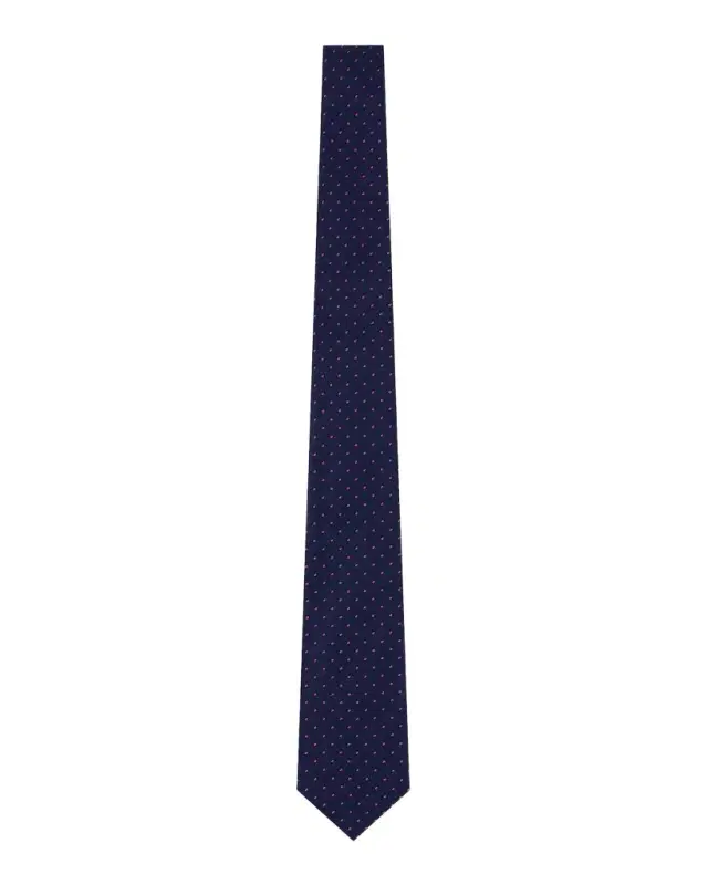 Emporio Armani Micro-Diamond Grid Silk Tie