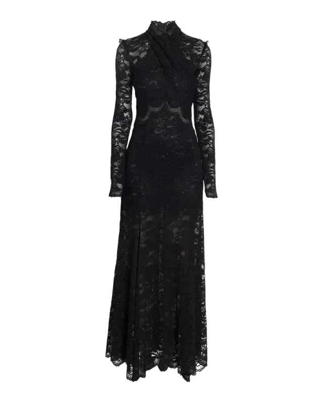 Rabanne Layered Lace Maxi Dress