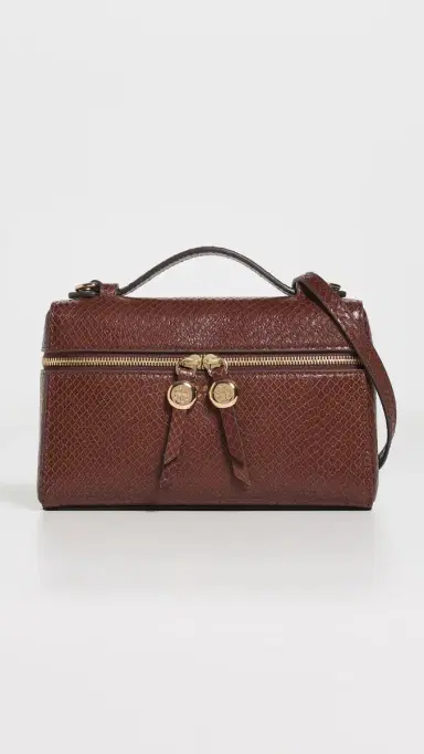 Tory Burch Embossed Snake Slim Top Handle Bag Sweet Maple One Size | Thumbnail 2