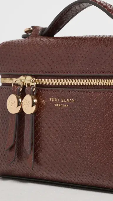 Tory Burch Embossed Snake Slim Top Handle Bag Sweet Maple One Size | Thumbnail 5