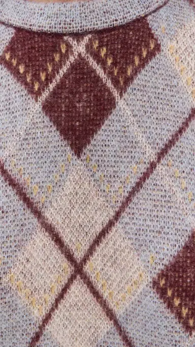 TANYA TAYLOR ybil Sweater Winter ky/Mahogany/Cream | Thumbnail 6