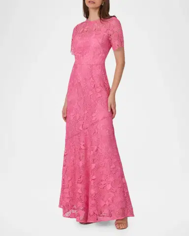 Shoshanna Ellie Floral Lace A-Line Gown | Thumbnail 2
