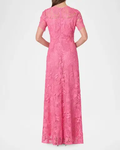 Shoshanna Ellie Floral Lace A-Line Gown | Thumbnail 3