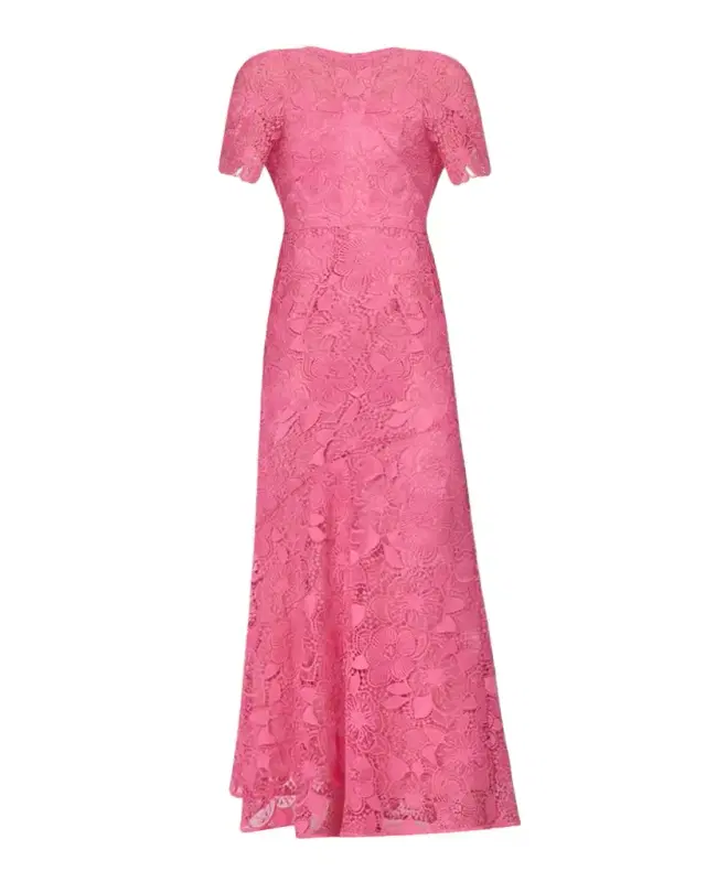Shoshanna Ellie Floral Lace A-Line Gown
