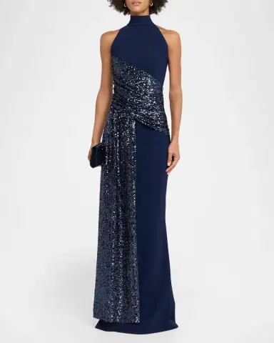 Chiara Boni La Petite Robe Virgo Sequined Column Gown | Thumbnail 2 Chiara Boni La Petite Robe Virgo Sequined Column Gown | Thumbnail 2