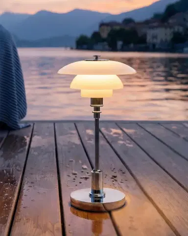 Louis Poulsen PH 1/1 12" Portable Table Lamp, Chrome | Thumbnail 4