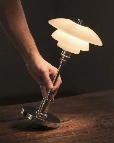 Louis Poulsen PH 1/1 12" Portable Table Lamp, Chrome | Thumbnail 6