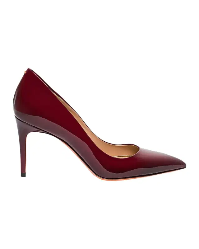 Santoni 85mm Patent Leather Pumps