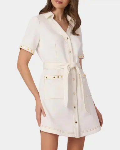 Shoshanna Laurie Denim Mini Shirtdress | Thumbnail 3