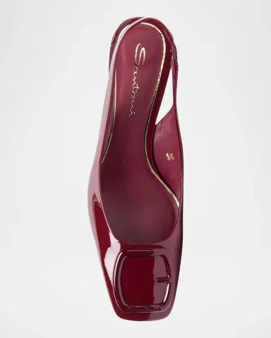 Santoni 50mm Patent Leather Slingback Buckle Pumps | Thumbnail 5 Santoni 50mm Patent Leather Slingback Buckle Pumps | Thumbnail 5