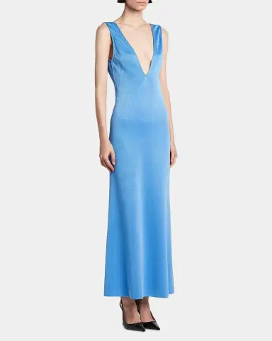 Tom Ford Double-Face Plunging V-Neck Dress | Thumbnail 6