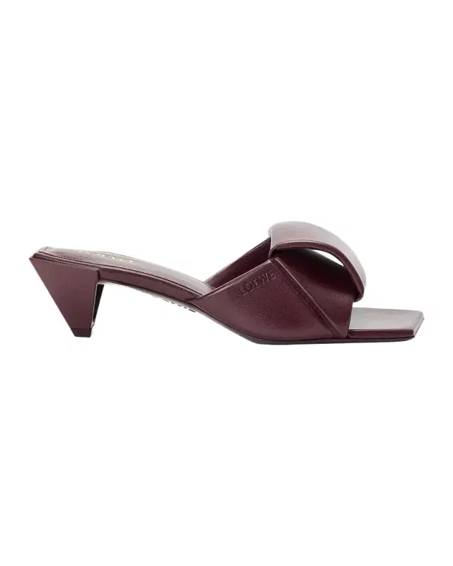 LOEWE 45mm Origami Leather Slide Sandals