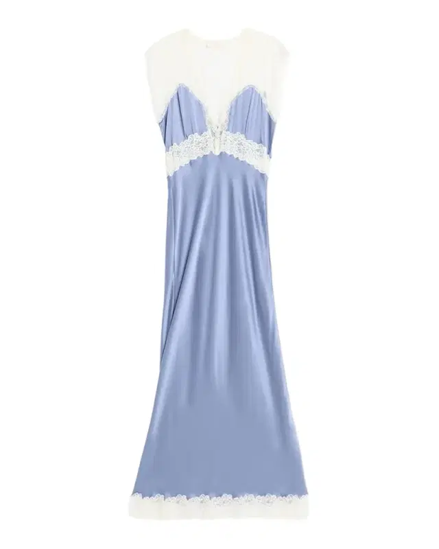LoveShackFancy Vella Lace-Trim Satin Maxi Dress