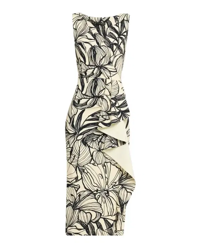 Chiara Boni La Petite Robe Sayon Botanical-Print Bodycon Midi Dress