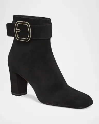 Santoni 70mm Suede Buckle Ankle Boots | Thumbnail 2