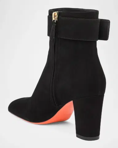 Santoni 70mm Suede Buckle Ankle Boots | Thumbnail 3