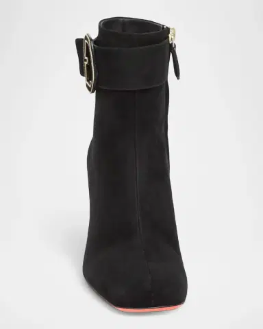 Santoni 70mm Suede Buckle Ankle Boots | Thumbnail 4