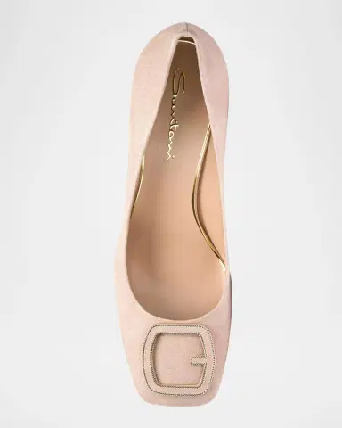 Santoni 70mm Suede Buckle Pumps | Thumbnail 5