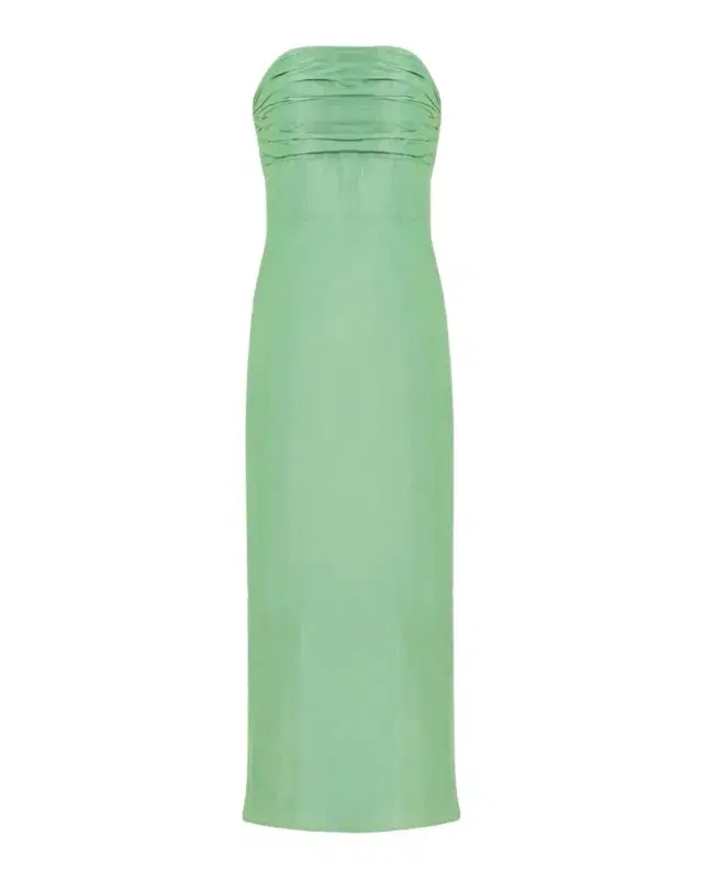 Shoshanna Katerina Strapless Bow Sheath Midi Dress