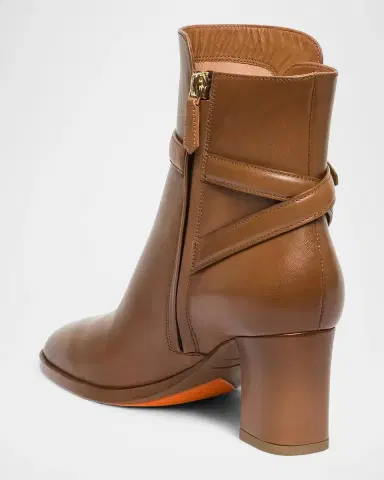 Santoni Andy 65MM Leather Block-Heel Booties | Thumbnail 2 Santoni Andy 65MM Leather Block-Heel Booties | Thumbnail 2